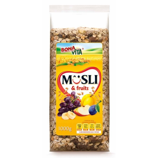 Musli sypané s ovocím