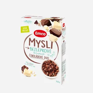 Mysli bezlepkové čokoládové duo 6 x 340 g