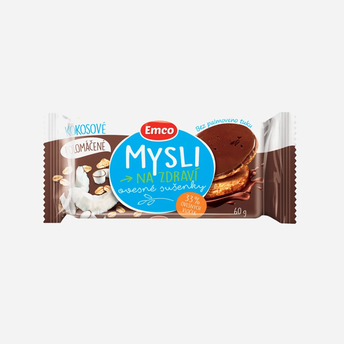 Mysli Ovesné sušenky polomáčené kokosové