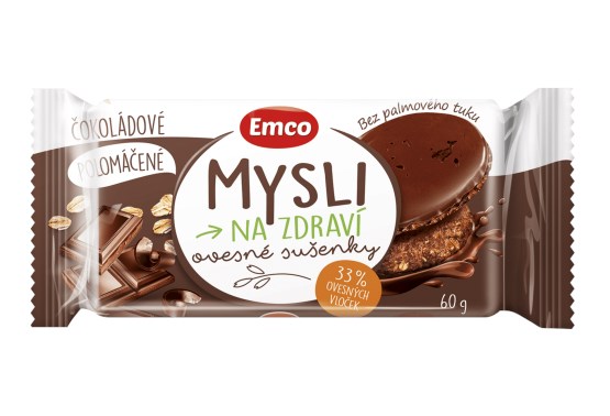 Mysli Ovsené sušienky polomáčané čokoládové