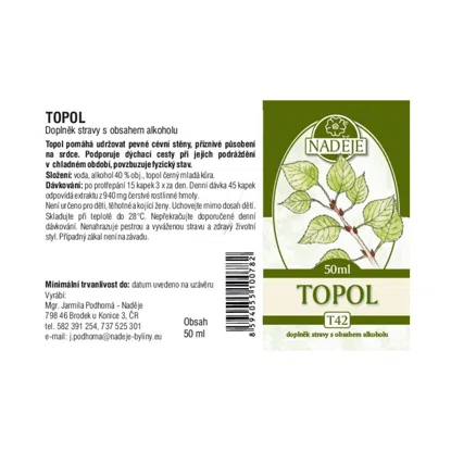 Náděje - Podhorná Topoľ tinktúra z byliny