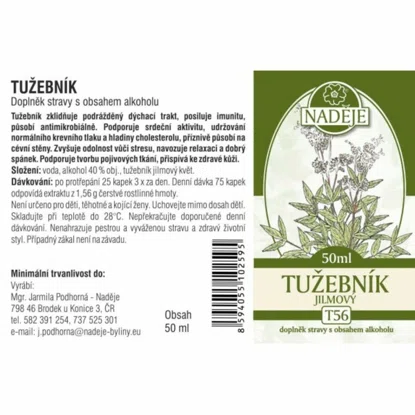 Náděje - Podhorná Túžobník brestový tinktúra z byliny