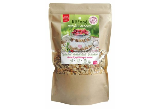Naklíčené müsli s ovocím bez lepku