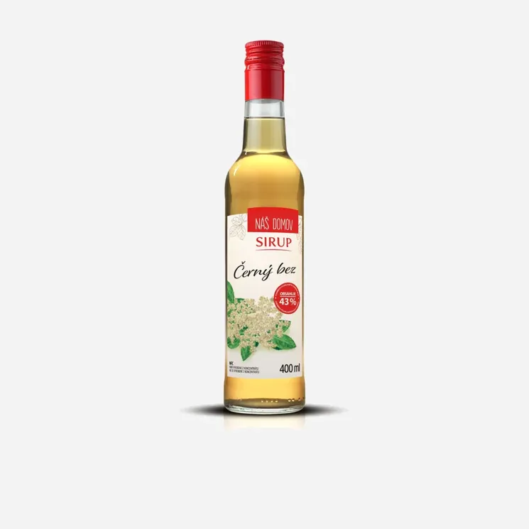 Náš domov sirup černý bez 12 x 400 ml