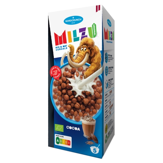 Nordcrunch Milzu BIO Cereální kuličky s kakaem 150g