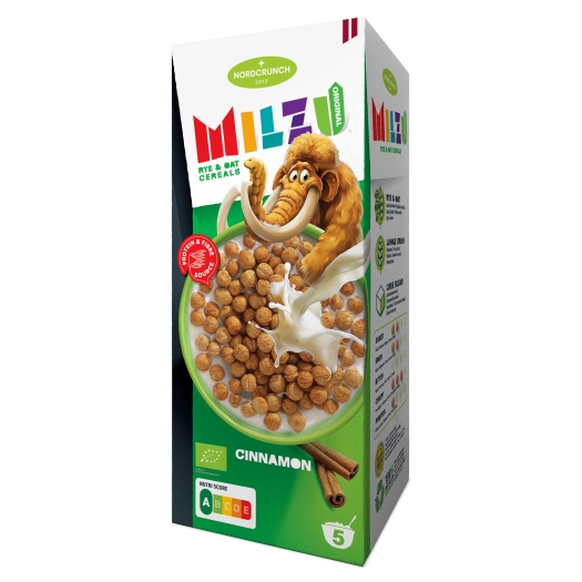 Nordcrunch Milzu BIO Cereální kuličky se skořicí 150g