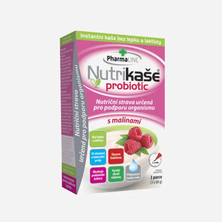 Nutrikaše probiotic s malinami 6 x 180 g