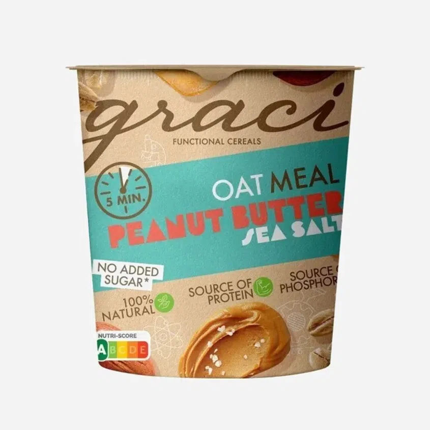 Oatmeal Arašídové máslo s mořskou solí