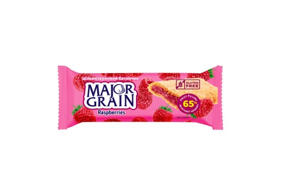 Obilná tyčinka "Major Grain" s drcenými malinami