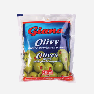 Olivy zelené plněné papričkou