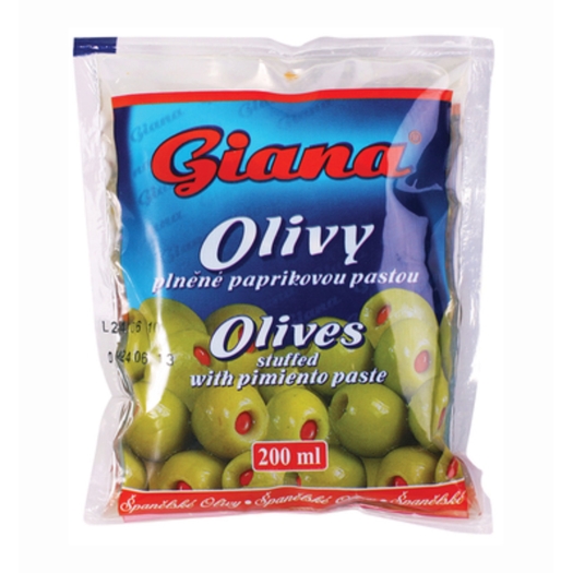 Olivy zelené plněné papričkou