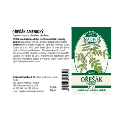 Ořešák americký tinktura z pupenů