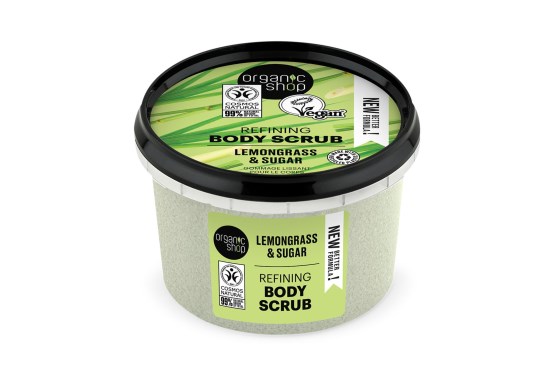 Organic Shop Zjemňujúci telový peeling citrónová tráva a cukor