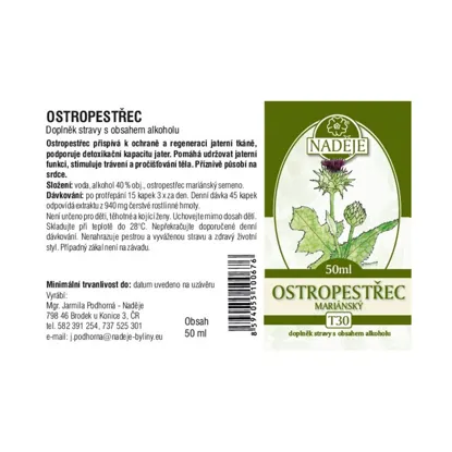 Ostropestřec 5 x 50 ml