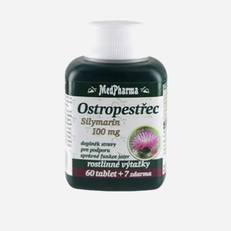 Ostropestřec, silymarin 200 mg 6 x 67 tablet