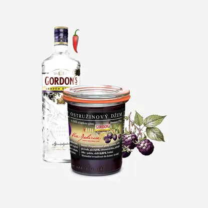 Ostružinový džem s chilli a ginem 6 x 175 g