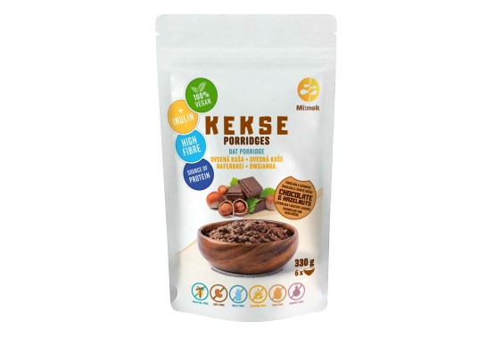 Ovesná kaše čokoláda a lískový oříšek bezlepková