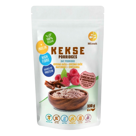 Ovesná kaše čokoláda a malina bezlepková
