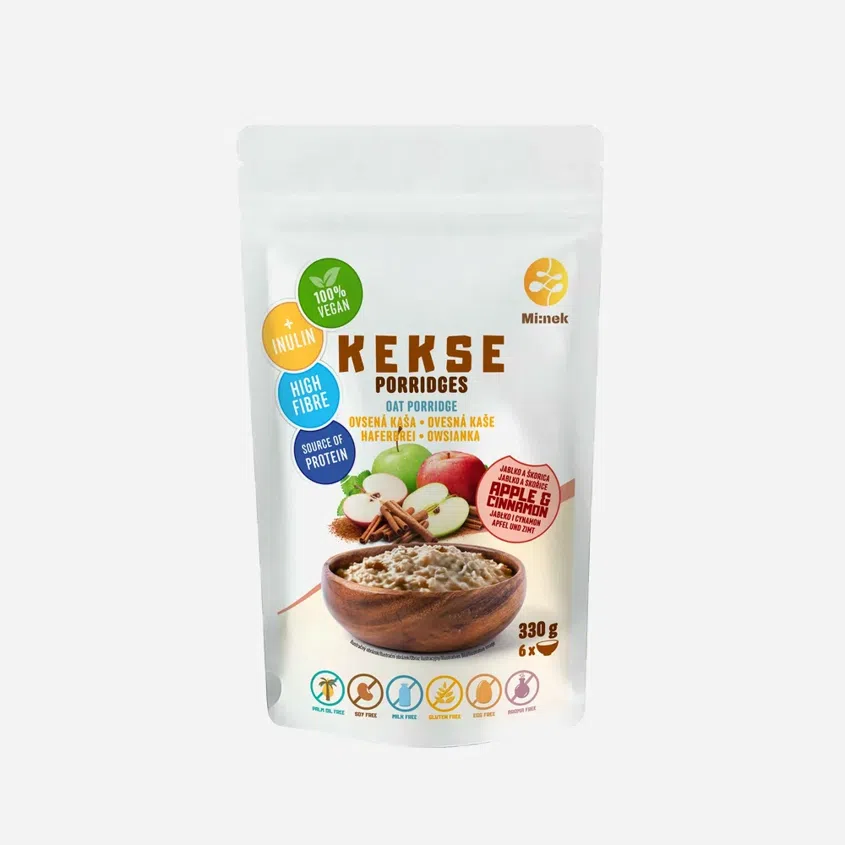 Ovesná kaše jablko a skořice bezlepková