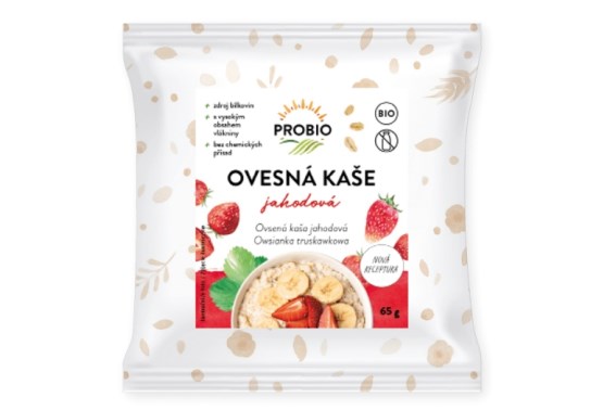 Ovesná kaše jahodová BIO
