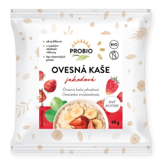 Ovesná kaše jahodová BIO