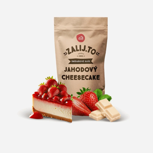 Ovesná kaše Jahodový cheesecake