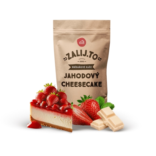 Ovesná kaše Jahodový cheesecake