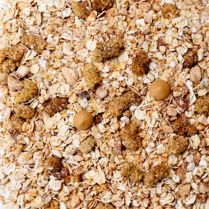 Ovesná kaše karamel a bílá moruše