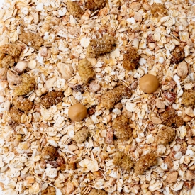 Ovesná kaše karamel & bílá moruše