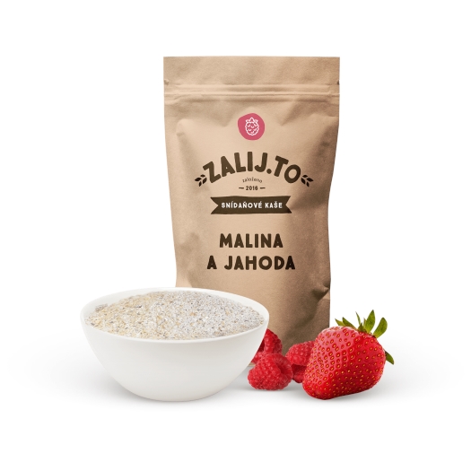 Ovesná kaše Malina - Jahoda