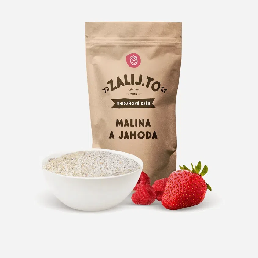 Ovesná kaše Malina - Jahoda