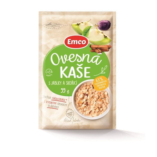 Ovesná kaše s jablky a skořicí