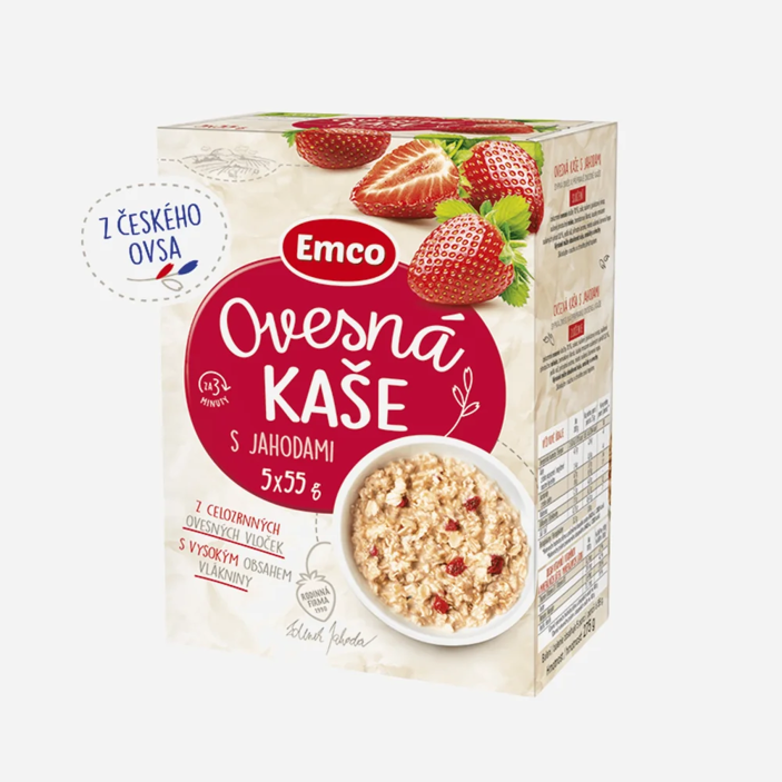 Ovesná kaše s jahodami 5x55 g