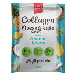 Ovesná kaše s kolagenem, s ananasem a kokosem se sladidlem