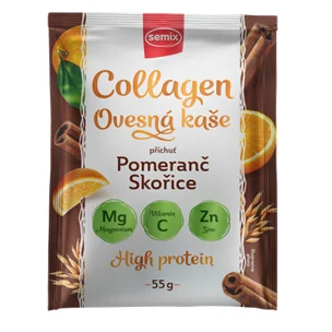 Ovesná kaše s kolagenem, s pomerančem a skořicí se sladidlem