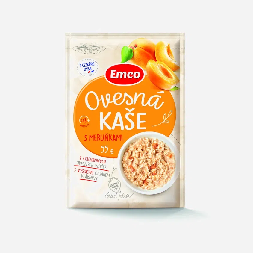 Ovesná kaše s meruňkami