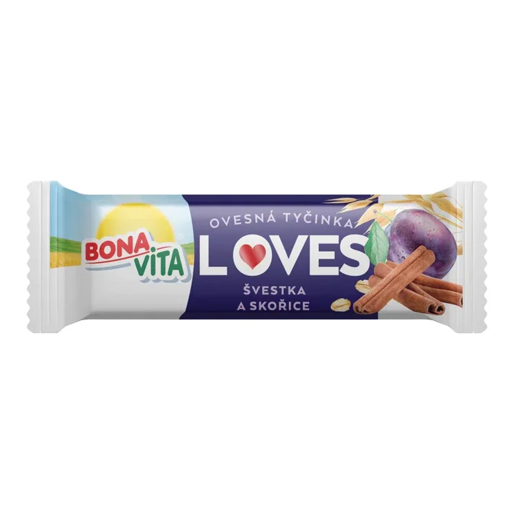 Ovesná tyčinka Loves švestka a skořice 12 x 40 g