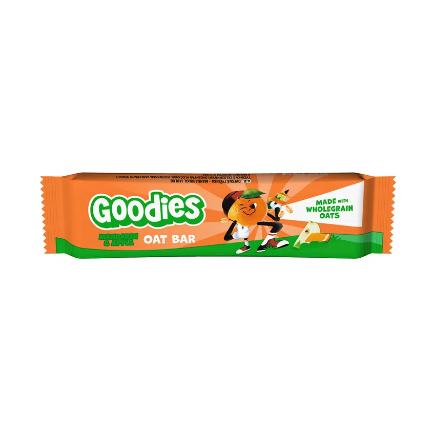 Ovesná tyčinka mandarinka a jablko