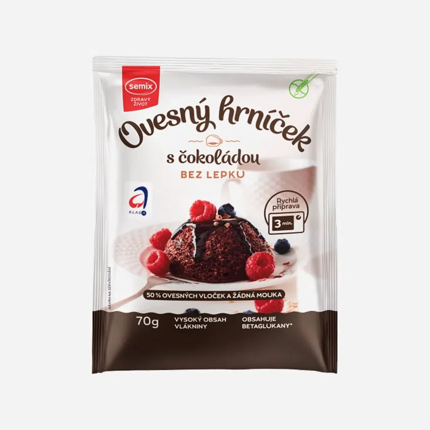 Ovesný hrníček s čokoládou bez lepku