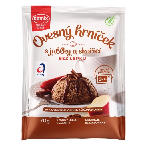 Ovesný hrníček s jablky a skořicí bez lepku