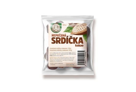 Ovocná nepečená srdíčka kakao