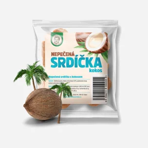 Ovocná nepečená srdíčka kokos