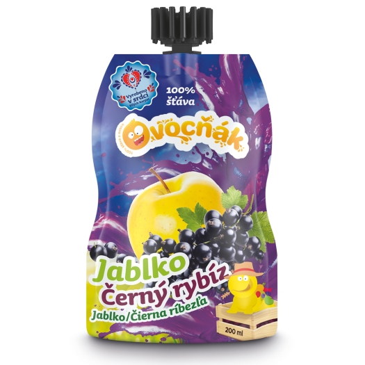 OVOCŇÁK MOŠT JABLKO-ČERNÝ RYBÍZ 200ML