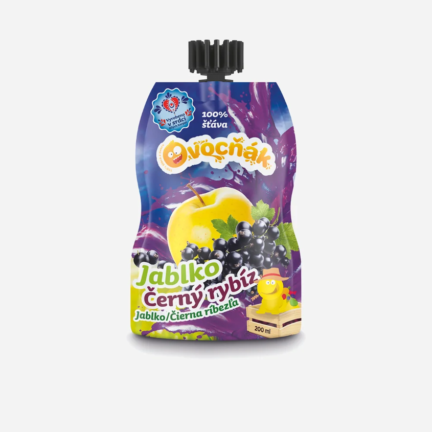 OVOCŇÁK MOŠT JABLKO-ČERNÝ RYBÍZ 200ML