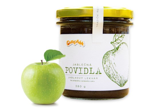 OVOCŇÁK Povidla jablečná, neslazená 380g