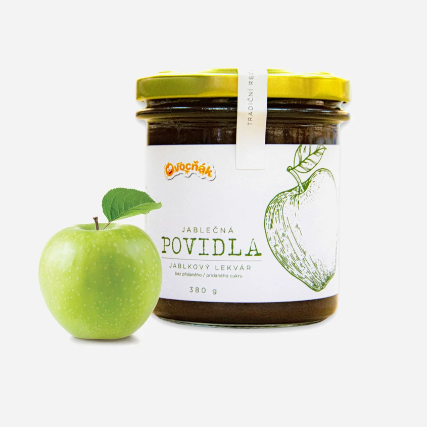 OVOCŇÁK Povidla jablečná, neslazená 380g