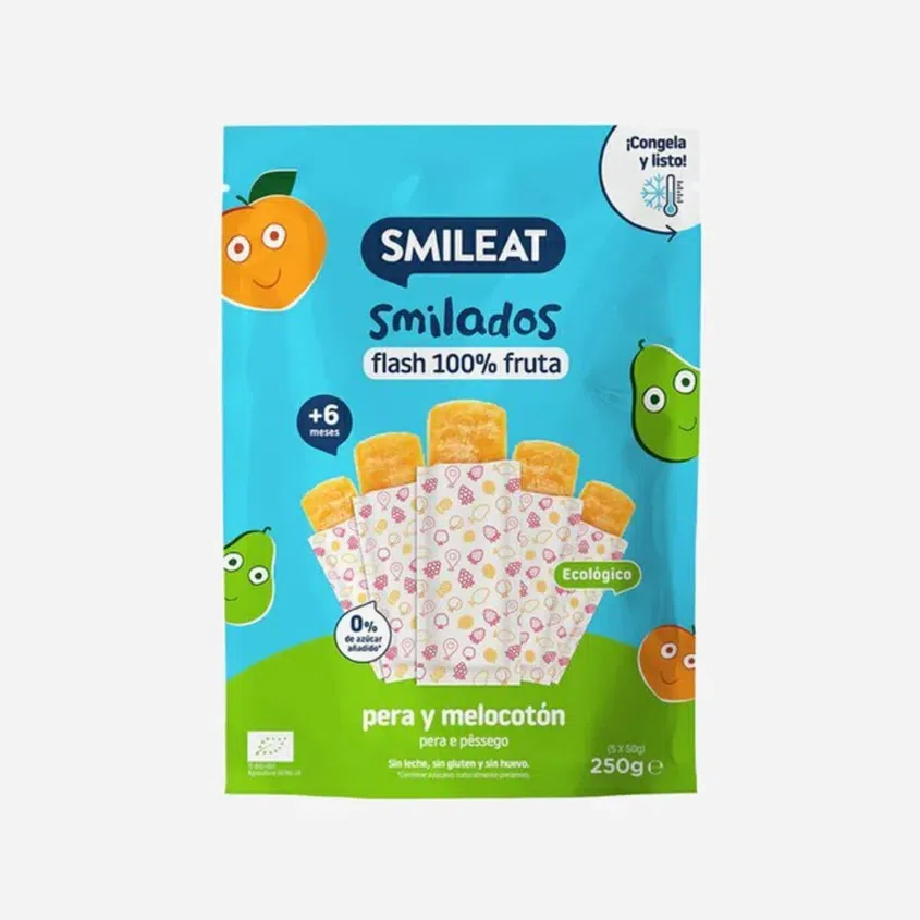 Ovocné zmrzlinky k zamražení hruška a broskev 6M+ BIO 5 ks