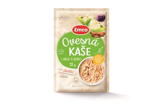 Ovsená kaša s jablkami a škoricou