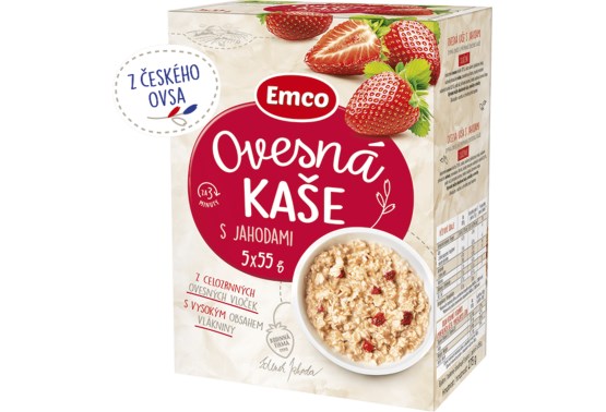 Ovsená kaša s jahodami 5x55 g