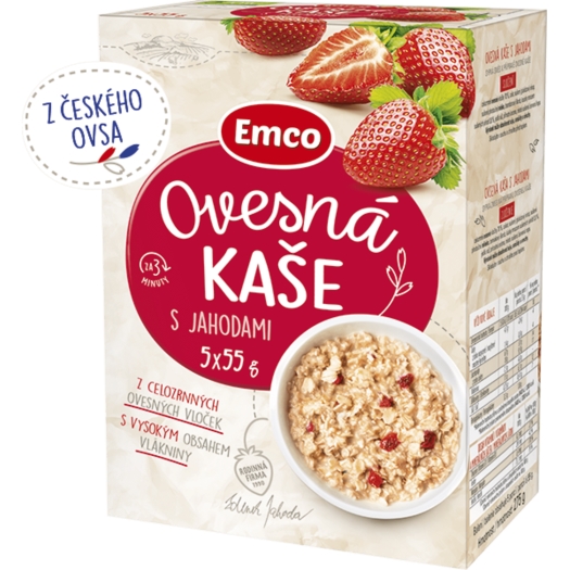Ovsená kaša s jahodami 5x55 g